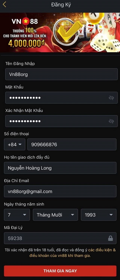Đăng ký VN88 – Hướng dẫn đăng ký tài khoản tại Nhà cái Vn88 - silox