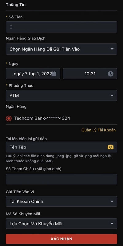 Hướng dẫn cách gửi tiền tại nhà cái Vn88 - silox
